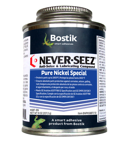 Bostik Never-Seez NSBT-8N Pure Nickel Special - 8 oz Brush Top Can