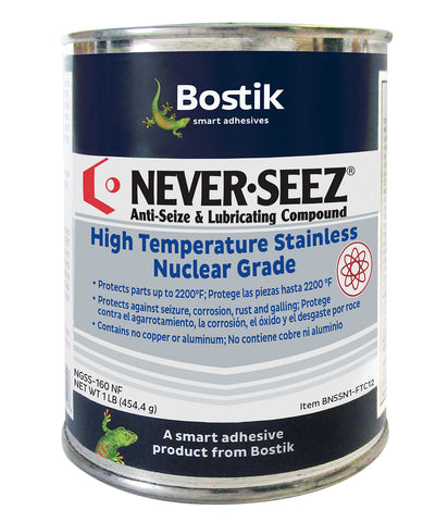 Bostik Never-Seez NGSS-160 NF High Temperature Stainless Nuclear Grade - 1 lb Flat Top Can