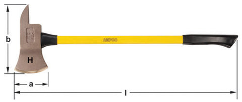 A-16FG - AMPCO Axe Pick Head 8 Lb Head 36''OAL