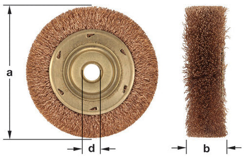 WB-44 - AMPCO Brush Wheel Crimped Wire 6''Dia