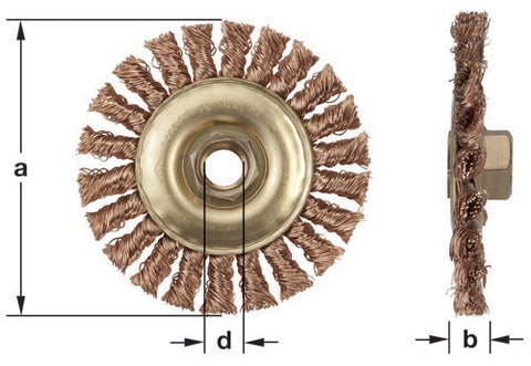 WB-60KT - AMPCO Brush Wheel Knot Wire 6'' Dia