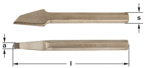 4-1050 - AMPCO Chisel Groove 1/2'', 9'' OAL