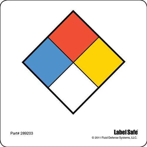 Oil Safe 289207 NFPA Label - Water Resistant Paper - 3.25" x 3.25"