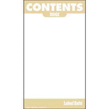 Oil Safe Contents Label 2" x 3.5" - Adhesive